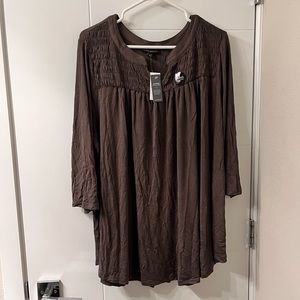 Lane Bryant shirred yoke swing top